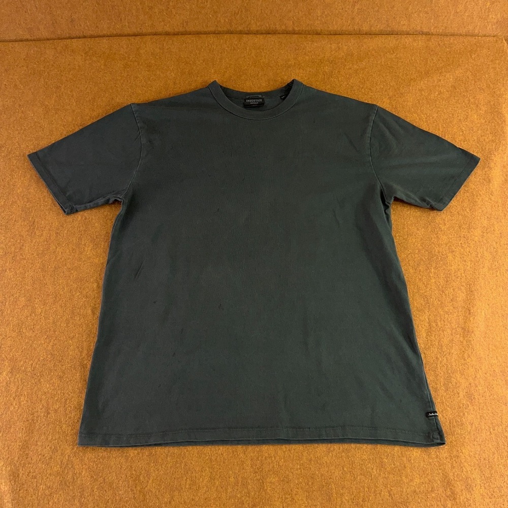 Industrie Mens Medium Slate Gray Heavy Cotton Short Sleeve Del Sur Tee *Flaw